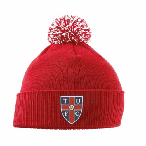 Thorpe United Beechfield Snowstar Beanie French Classic Red/White